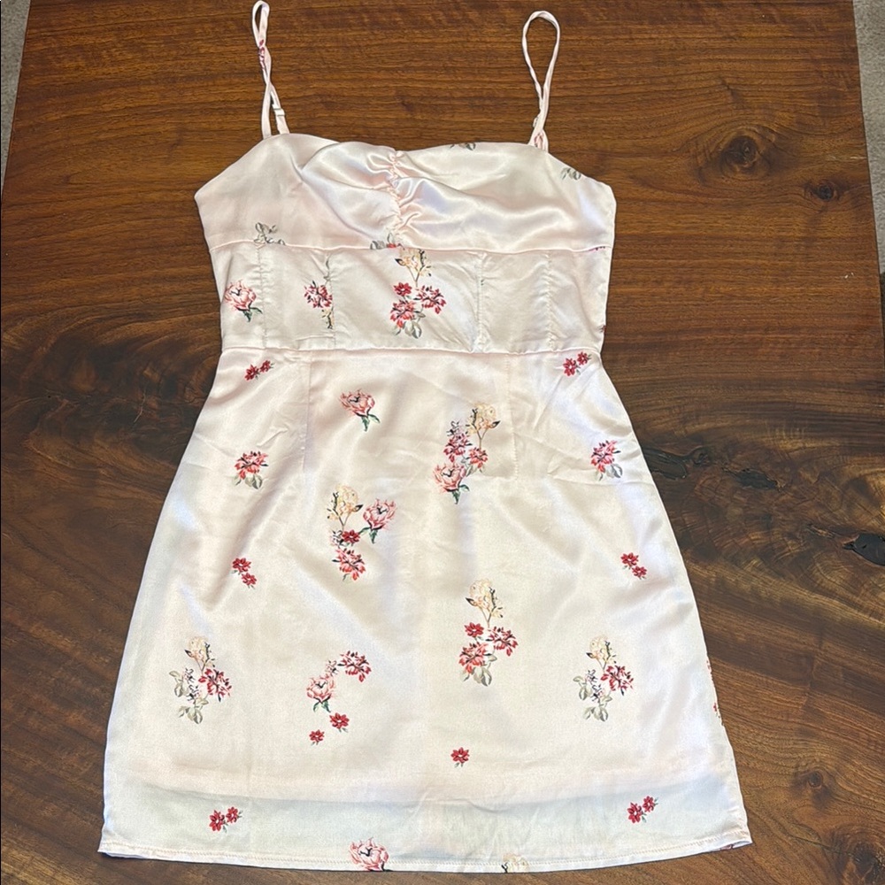 Floral Satin Slip Dress
